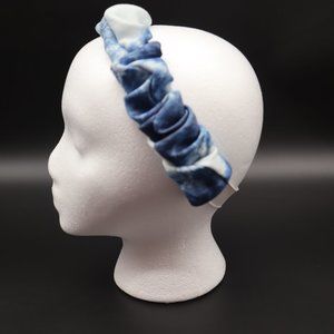Blue tie dye Scrunchie headband